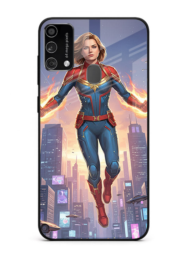 Captain Marvel Glow Energy cover for Samsung F41