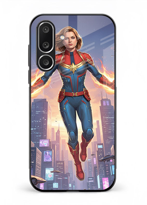 Captain Marvel Glow Energy cover for Samsung F56 5G