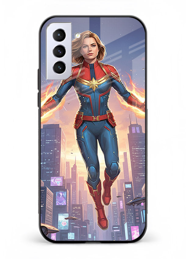 Captain Marvel Glow Energy cover for Samsung S21 Plus