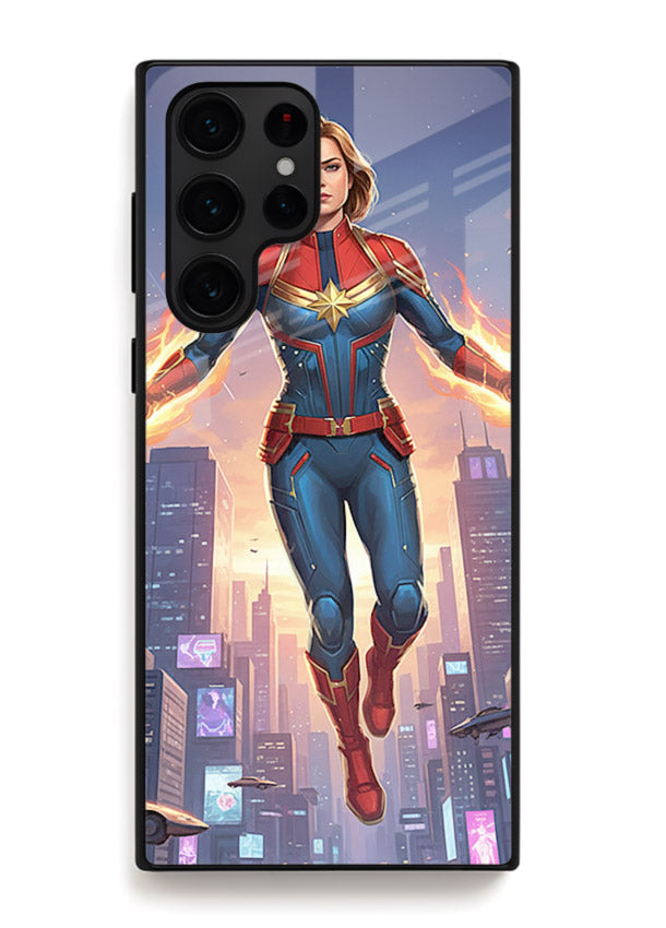 Captain Marvel Glow Energy cover for Samsung S23 Ultra