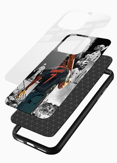 Cricket tribute collage artwork printed on tempered glass mobile back cover - 3
