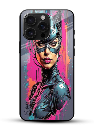 Catwoman Graffiti Art cover for Glossy Vibrant Premium Look - Angle Front
