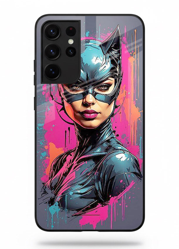 Catwoman Graffiti Art cover for Samsung S21 Ultra