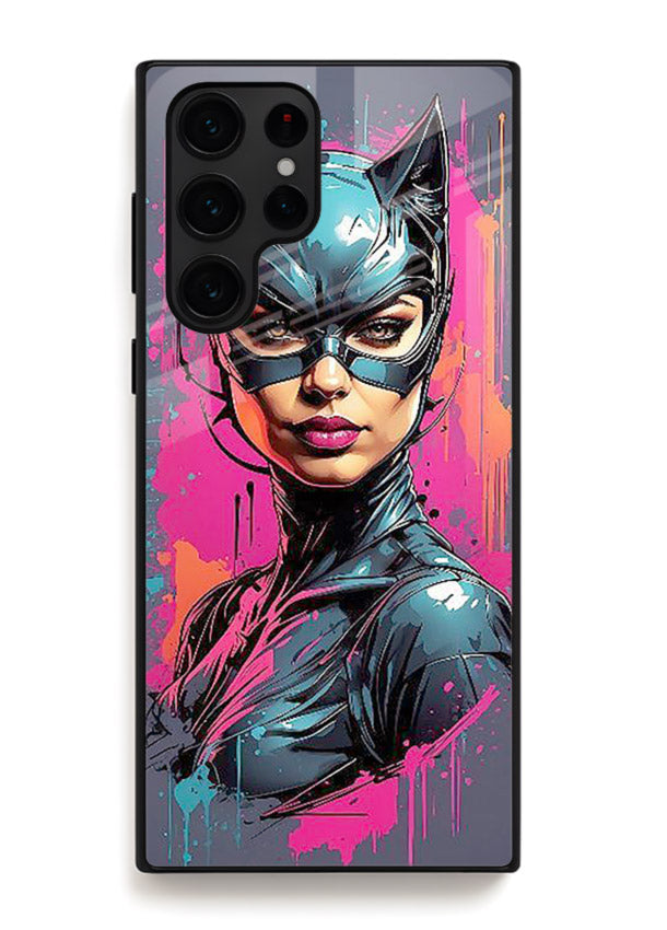Catwoman Graffiti Art cover for Samsung S22 Ultra
