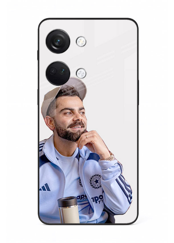 Blue cricket portrait artwork printed on glossy tempered glass OnePlus Nord 3 back cover
