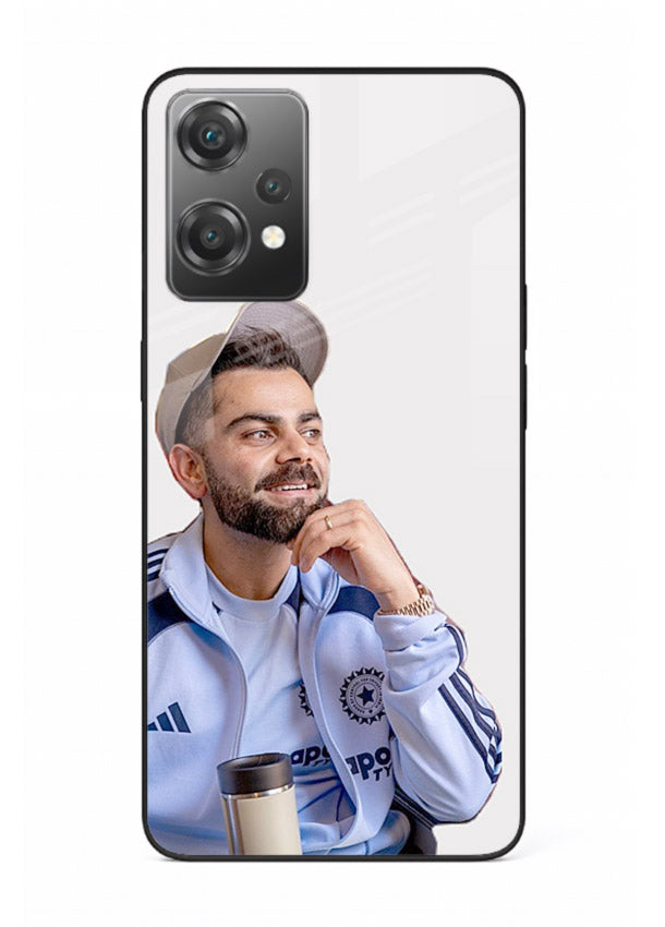 Blue cricket portrait artwork printed on glossy tempered glass OnePlus Nord CE2 Lite 5G back cover