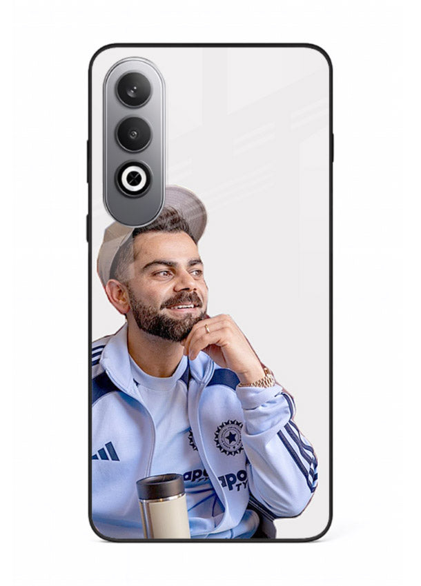 Blue cricket portrait artwork printed on glossy tempered glass OnePlus Nord CE4 back cover