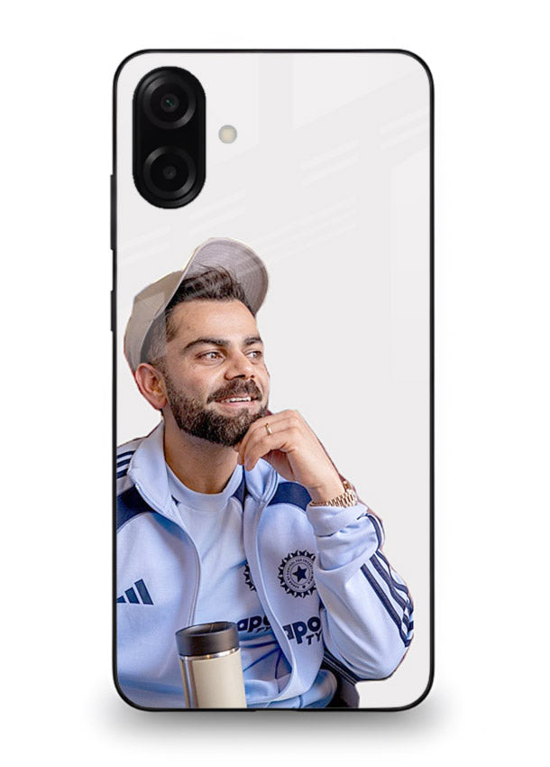 Blue cricket portrait artwork printed on glossy tempered glass Samsung M13 5G back cover