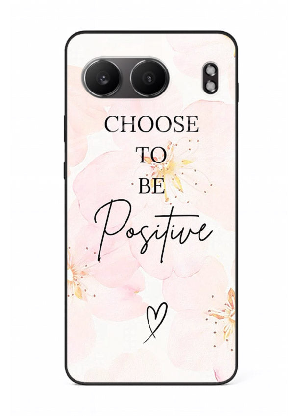 Blush floral motivational artwork printed on OnePlus Nord 4 glass back cover in soft tones.