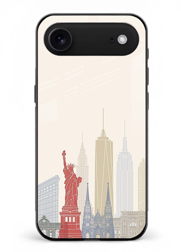 City Landmarks Sketch world landmark illustration iphone 18 air glass back cover