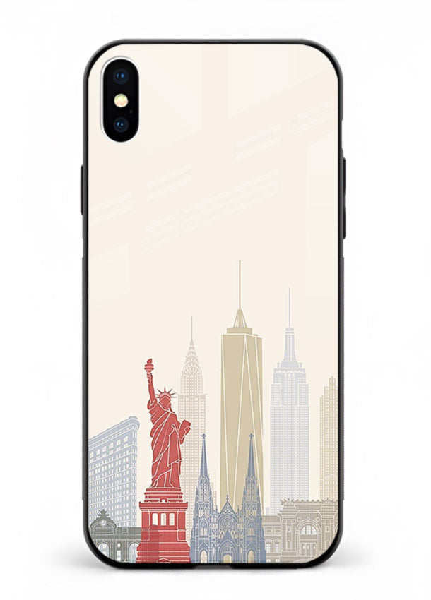 City Landmarks Sketch world landmark illustration iphone xs max glass back cover
