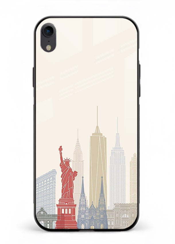 City Landmarks Sketch world landmark illustration iphone xr glass back cover