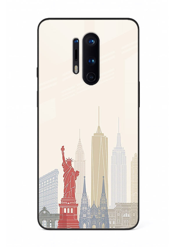 City Landmarks Sketch world landmark illustration OnePlus 8 Pro glass back cover