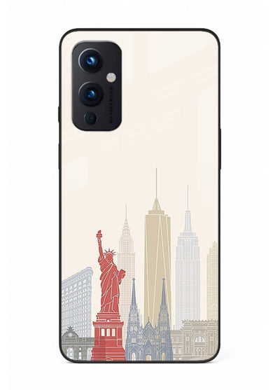 City Landmarks Sketch world landmark illustration OnePlus 9 Pro glass back cover