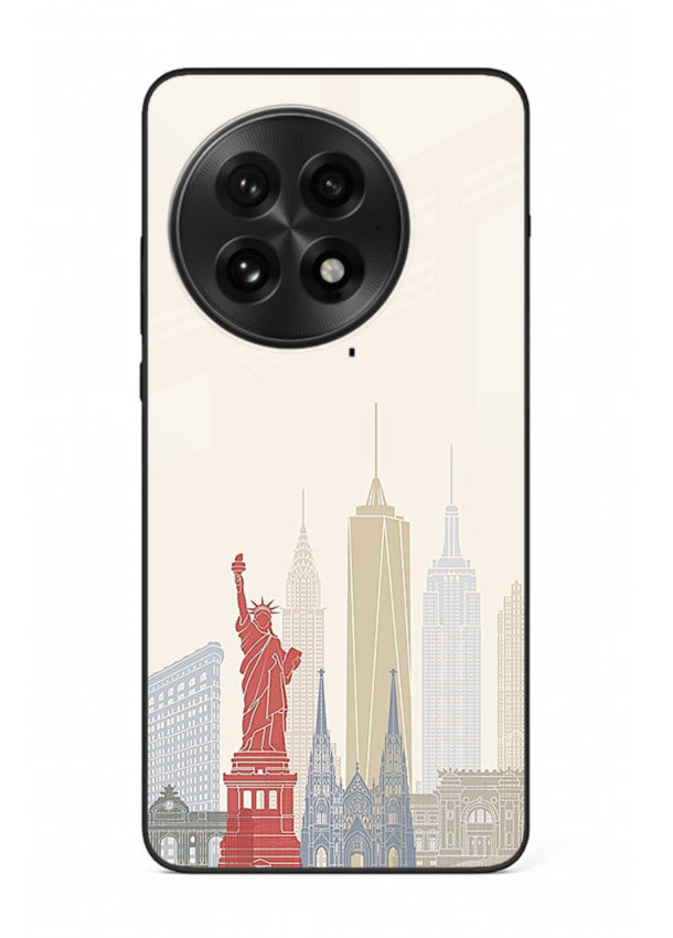 City Landmarks Sketch world landmark illustration OnePlus 13R glass back cover