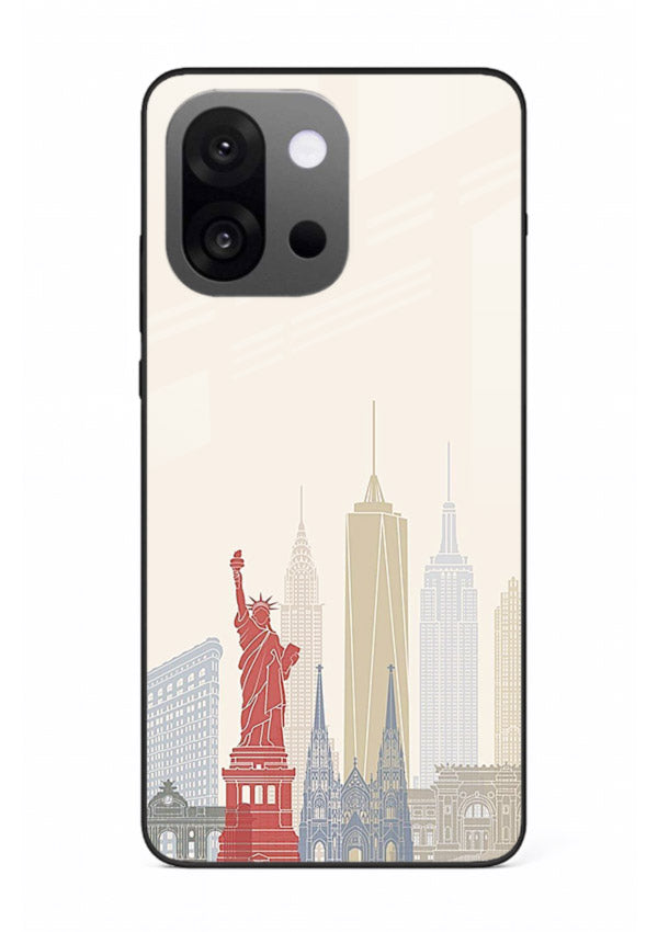 City Landmarks Sketch world landmark illustration OnePlus 13s glass back cover