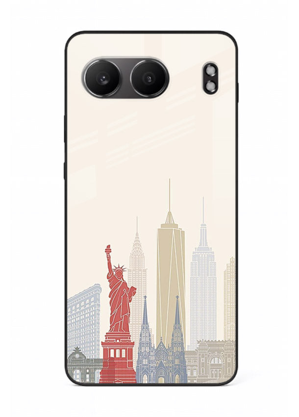 City Landmarks Sketch world landmark illustration OnePlus Nord 4 glass back cover