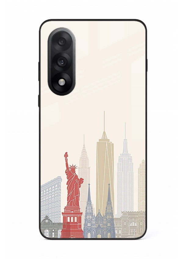 City Landmarks Sketch world landmark illustration OnePlus Nord 5 glass back cover