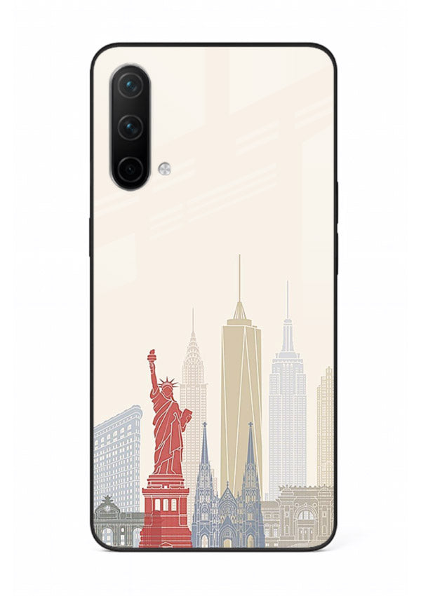 City Landmarks Sketch world landmark illustration OnePlus Nord CE 5G glass back cover