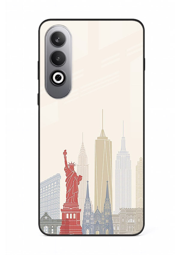 City Landmarks Sketch world landmark illustration OnePlus Nord CE4 glass back cover