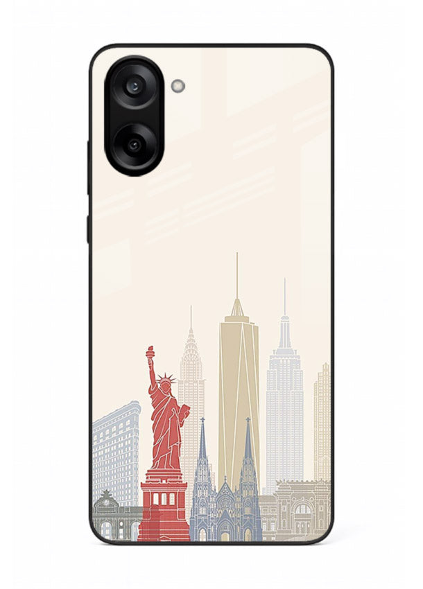 City Landmarks Sketch world landmark illustration OnePlus Nord CE5 glass back cover