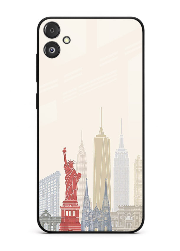 City Landmarks Sketch world landmark illustration Samsung F14 5G glass back cover
