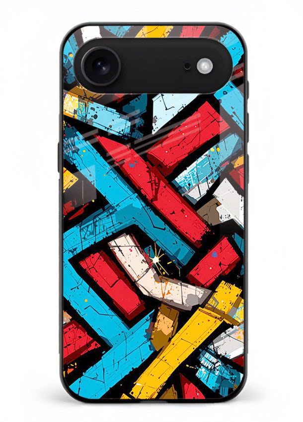 Color Bricks Abstract vibrant brick pattern iphone 18 air glass back cover