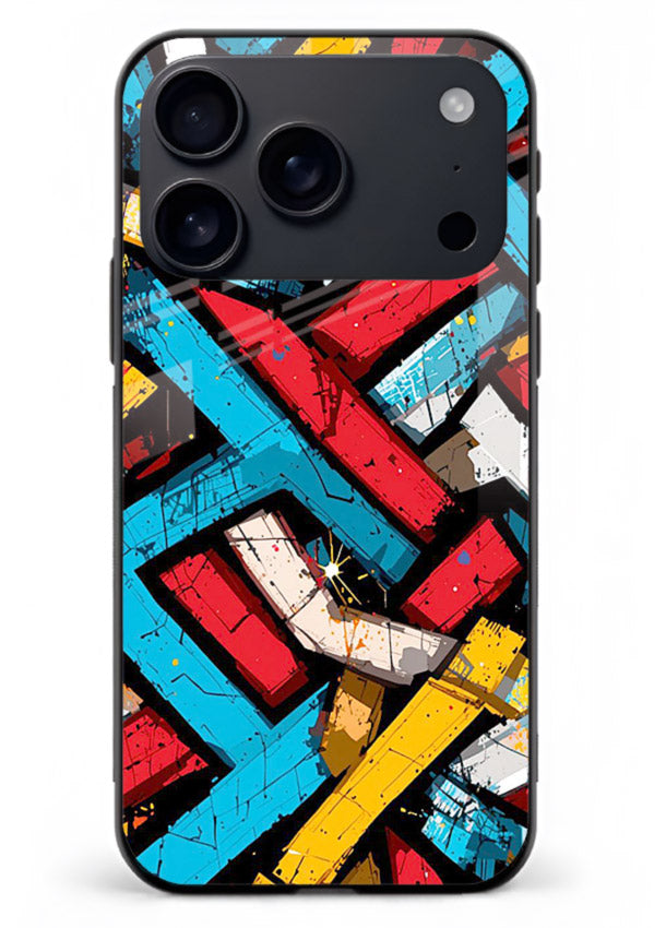 Color Bricks Abstract vibrant brick pattern iphone 17 pro max glass back cover