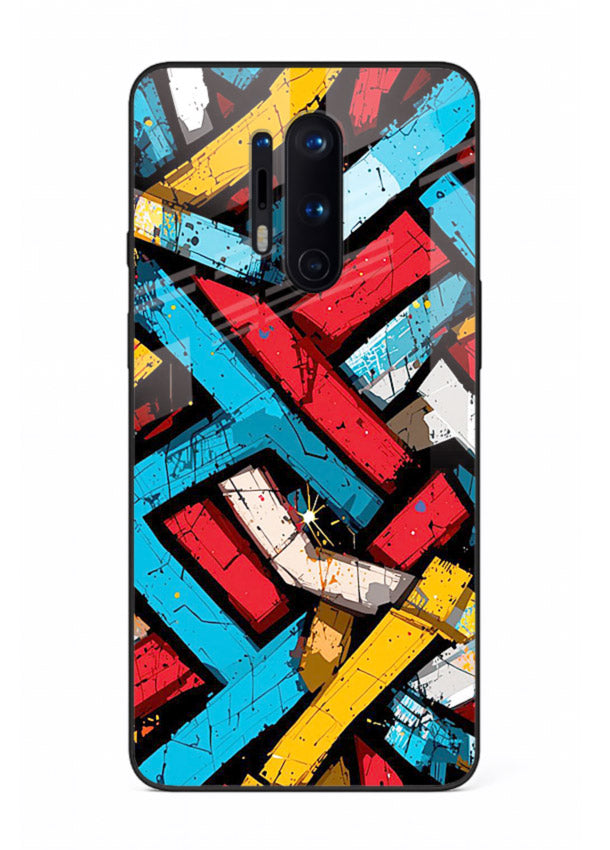 Color Bricks Abstract vibrant brick pattern OnePlus 8 Pro glass back cover