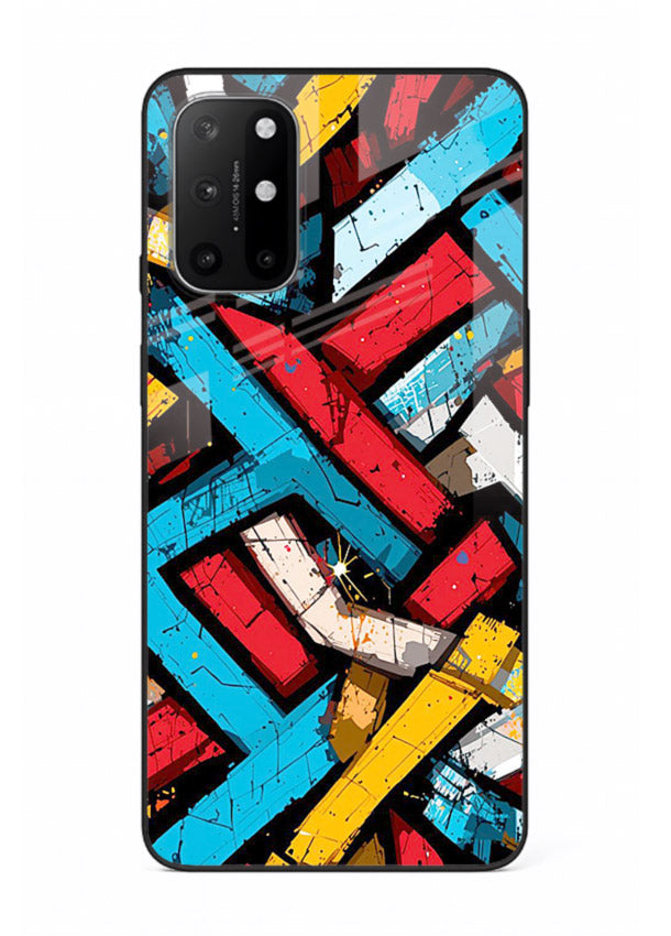 Color Bricks Abstract vibrant brick pattern OnePlus 8T glass back cover