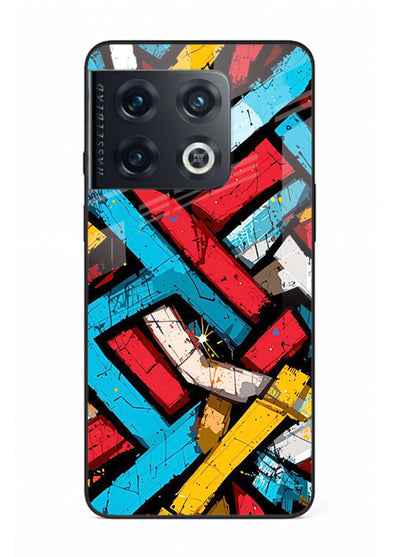 Color Bricks Abstract vibrant brick pattern OnePlus 10 Pro glass back cover