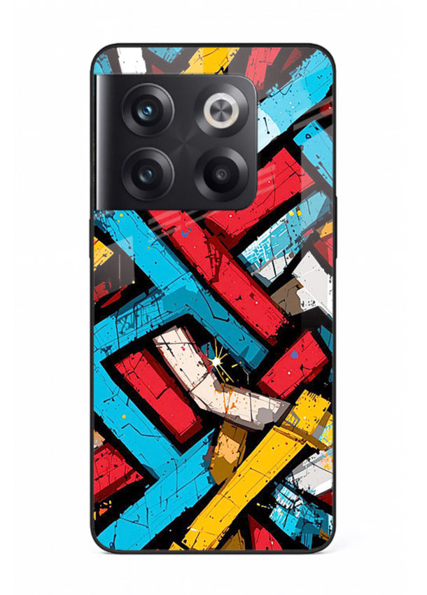 Color Bricks Abstract vibrant brick pattern OnePlus 10T glass back cover
