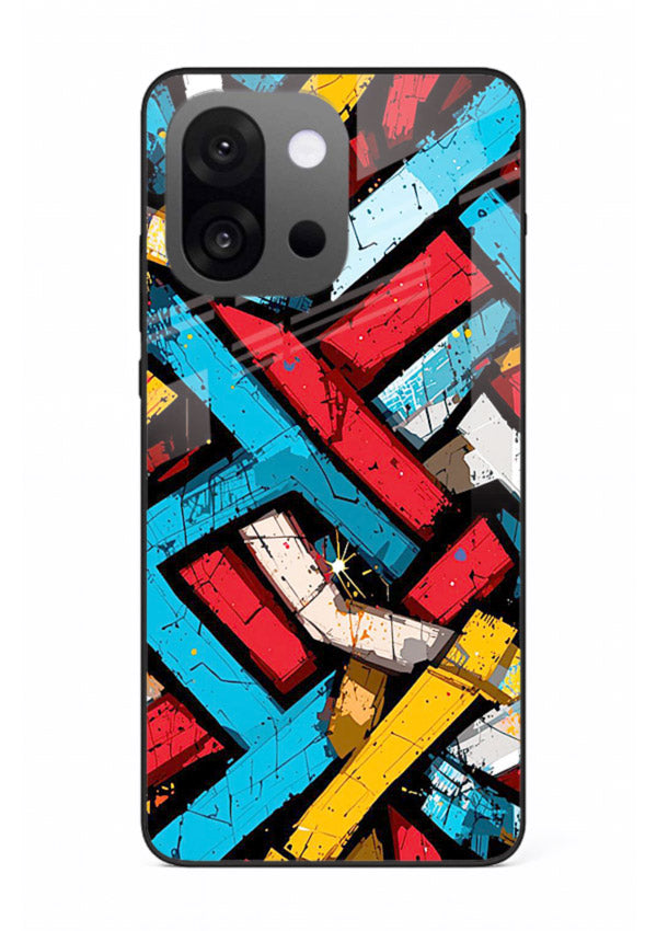 Color Bricks Abstract vibrant brick pattern OnePlus 13s glass back cover