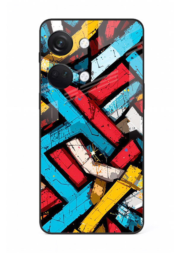Color Bricks Abstract vibrant brick pattern OnePlus Nord 3 glass back cover