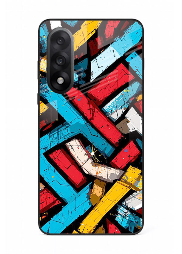 Color Bricks Abstract vibrant brick pattern OnePlus Nord 5 glass back cover