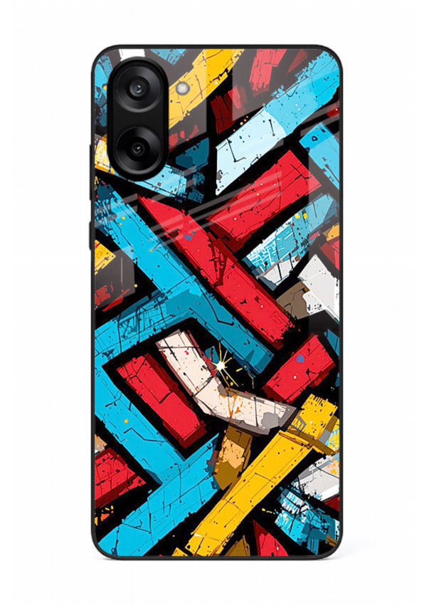 Color Bricks Abstract vibrant brick pattern OnePlus Nord CE5 glass back cover