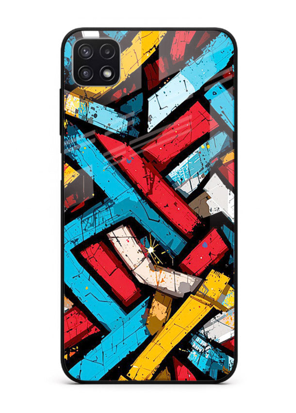 Color Bricks Abstract vibrant brick pattern Samsung A22 5G glass back cover