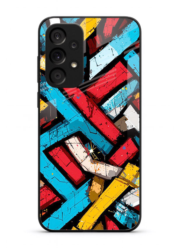 Color Bricks Abstract vibrant brick pattern Samsung A52 glass back cover