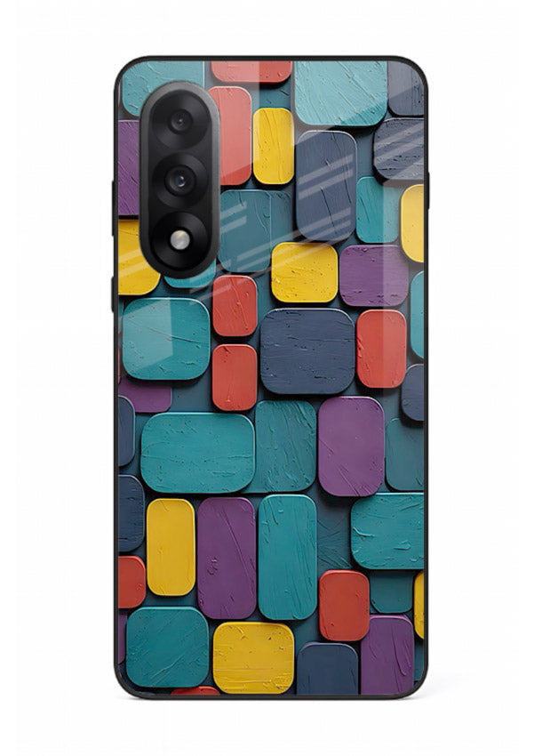 Color Clay Squares earthy square pattern OnePlus Nord 5 glass back cover