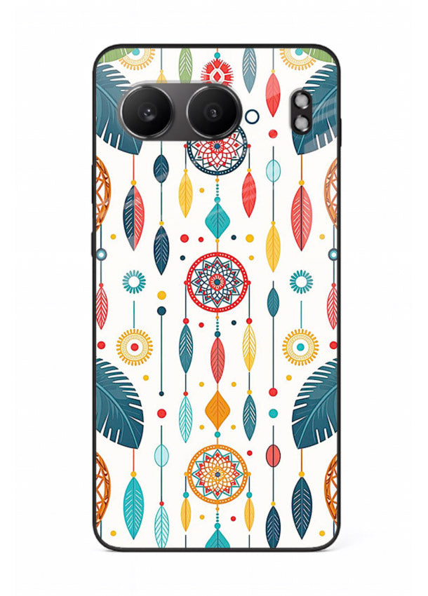 Color Feather Boho pastel feather pattern OnePlus Nord 4 glass back cover