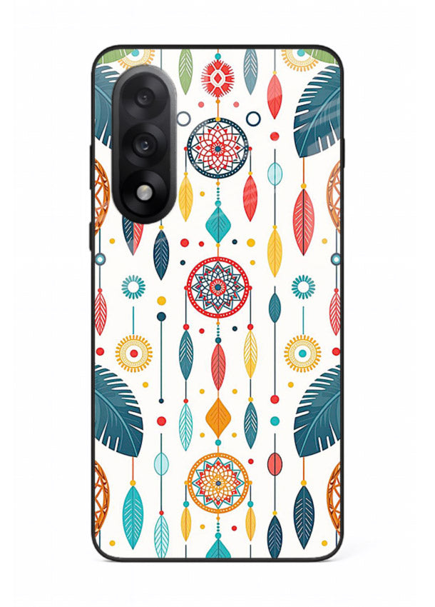 Color Feather Boho pastel feather pattern OnePlus Nord 5 glass back cover