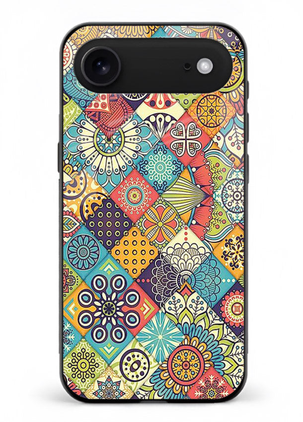 Color Patch Medley colorful patch pattern iphone 17 air glass back cover