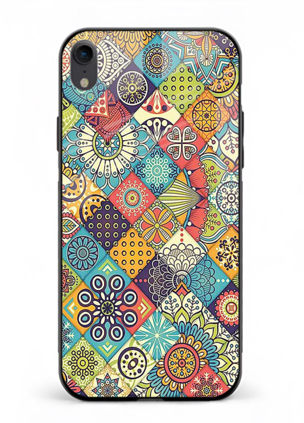 Color Patch Medley colorful patch pattern iphone xr glass back cover