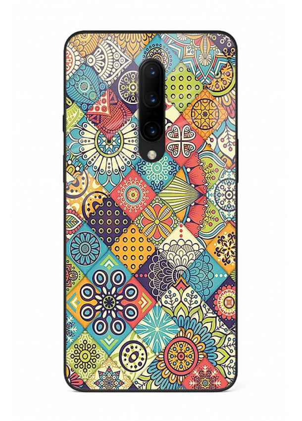 Color Patch Medley colorful patch pattern OnePlus 7T Pro glass back cover