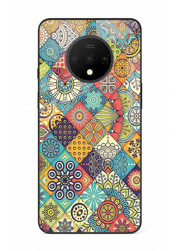 Color Patch Medley colorful patch pattern OnePlus 7T glass back cover