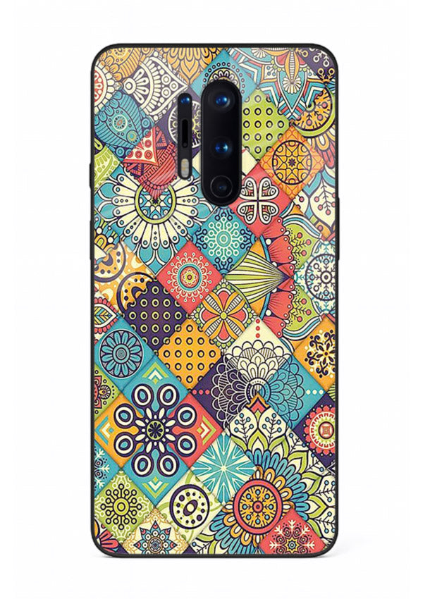 Color Patch Medley colorful patch pattern OnePlus 8 Pro glass back cover