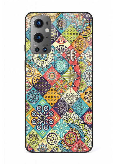 Color Patch Medley colorful patch pattern OnePlus 9 glass back cover