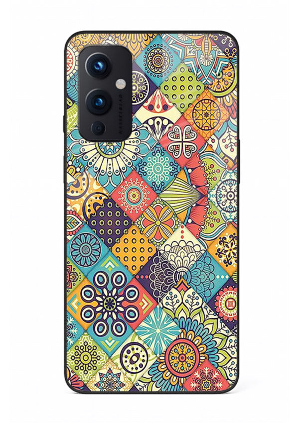 Color Patch Medley colorful patch pattern OnePlus 9 Pro glass back cover