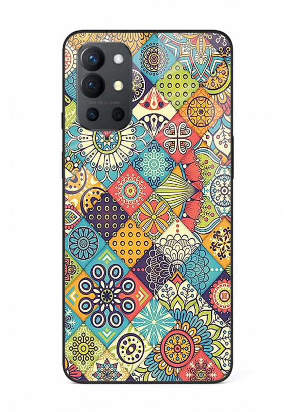 Color Patch Medley colorful patch pattern OnePlus 9R glass back cover