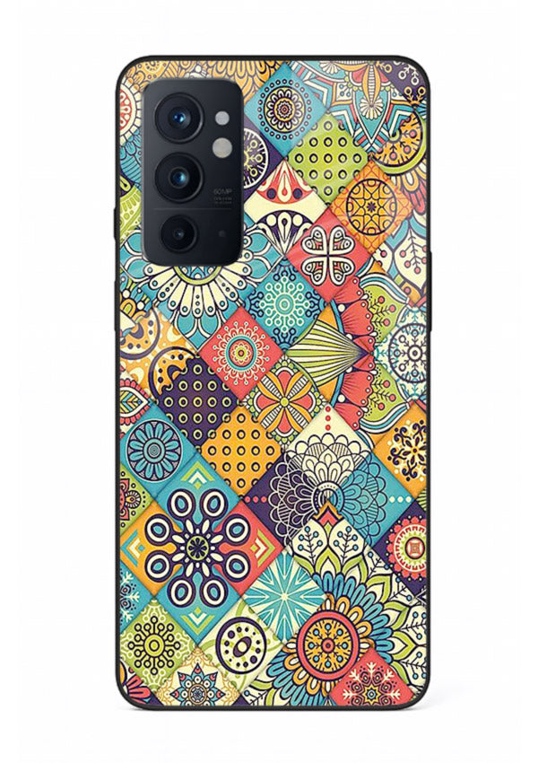 Color Patch Medley colorful patch pattern OnePlus 9RT glass back cover
